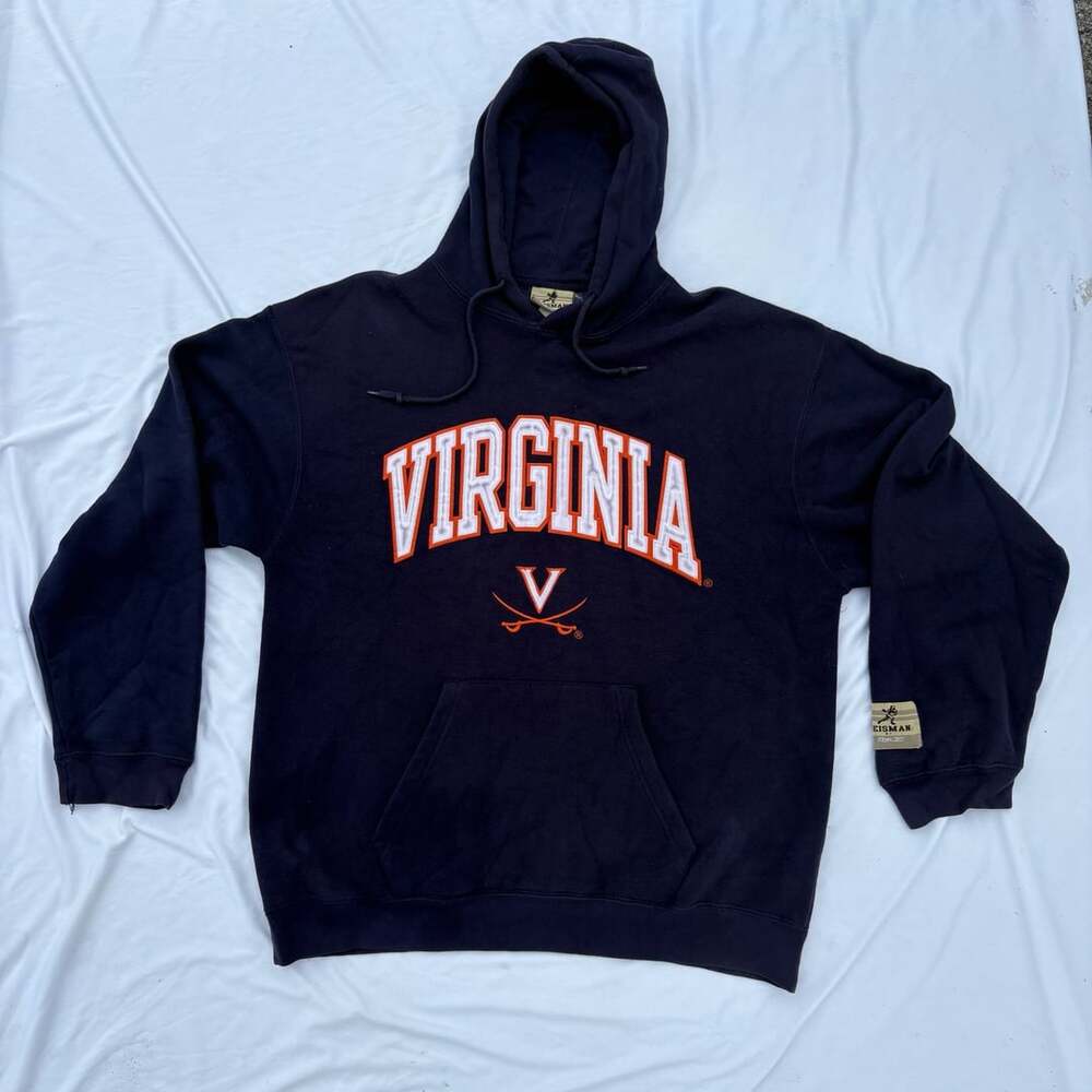 Vintage Heisman by Reebok University of Virginia Navy Blue Hoodie Sweatshirt XL